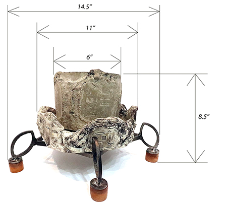 Zen Insparation Plant Pot with saucer size detales.